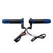 12V Blue Heated Motorcycle Scooter Aluminum Alloy Hand Grip Cover - 2