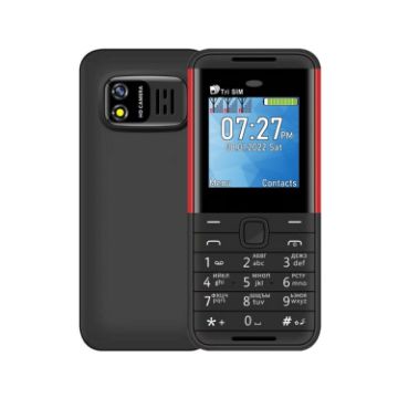 SERVO BM5310 Mini Phone, 1.33" Display, Triple SIM, Bluetooth, Black Red - 1