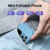 SERVO i16 Pro Mini Flip Phone, 1.77", Dual SIM, Bluetooth, FM, Blue - 3