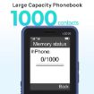 UNIWA V2000 Elder Phone, 2.4" Unisoc T107, 1700mAh, 4G, SOS, EU Plug, Red - 5