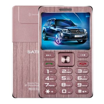 SATREND A10 Card Phone, 1.77", Dual SIM, Bluetooth, MP3, FM, Rose Gold - 1