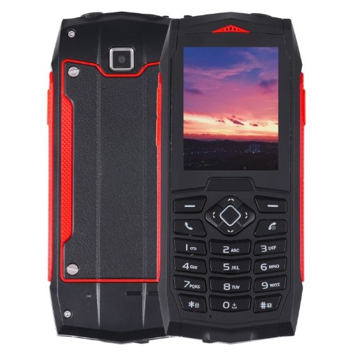 Rugtel R1C Rugged Phone - IP68 Waterproof, 2.4" Display, Dual SIM, Red - 1