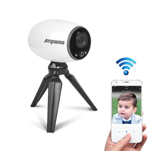 Anpwoo 1.3MP 960P HD WiFi IP Camera with Tripod & Night Vision - 1
