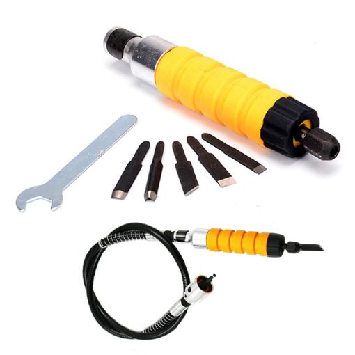 Electric Carving Knife Woodwork Tools Graver with Spanner & Shaft - 1