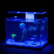 Green Silicone Jellyfish Aquarium Decoration - 5x17cm Fluorescent Sucker - 8