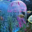 Purple Silicone Jellyfish Aquarium Decoration - 5x17cm Fluorescent Sucker - 1