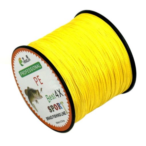 HENGJIA 4.0# 45LB 500m Strong Braid PE Fishing Line Kite Line Yellow - 1