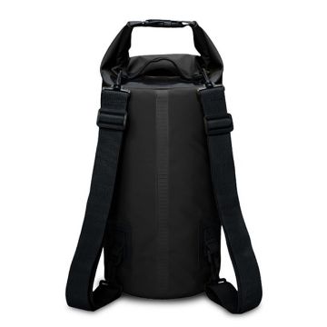 10L Black Outdoor Waterproof Dual Shoulder Strap Dry Sack Bag - 1