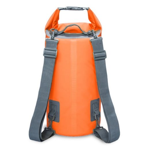 10L Orange Outdoor Waterproof Dual Shoulder Strap Dry Sack Bag - 1