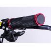 OQSPORT Wine Red MTB Bike Hand Grips - 2 PCS Anti-slip Lock Handlebar - 4
