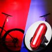 AQY-096 IPX4 USB Rechargeable Dual Color LED Bike Taillight (Blue/Red) - 1