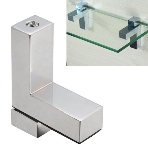 Glossy Zinc Alloy Fixed Clip for 3-24mm Glass/Wood Layer Board - 1