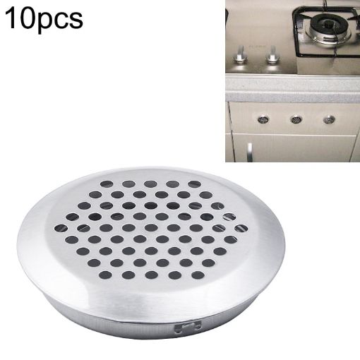 10pcs 25mm Stainless Steel Cabinet Air Vent Louvered Grille Cover - 1