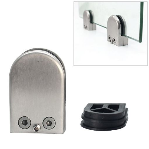 Matte Polished 201 Stainless Steel Glass/Wood Clamp Bracket 5-8mm - 1