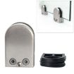 Matte Polished 304 Stainless Steel Glass/Wood Clamp Bracket 15-20mm - 1