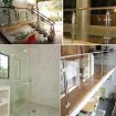 Matte Polished 304 Stainless Steel Glass/Wood Clamp Bracket 15-20mm - 6