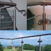 Matte Polished 304 Stainless Steel Glass/Wood Clamp Bracket 5-8mm - 7