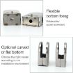 Concave Matte Polished 304 Stainless Steel Glass/Wood Clamp Bracket - 4