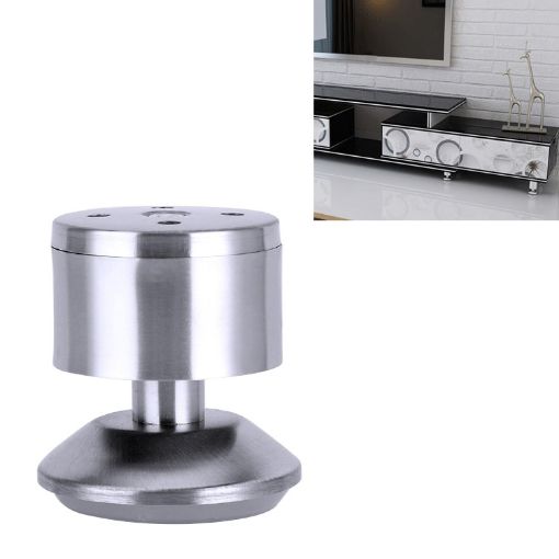 60mm Stainless Steel Column Sofa Furniture Cabinet Foot - Wire Drawing - 1