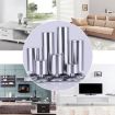 Stainless Steel Column Sofa Cabinet Foot, 80mm Height - 9