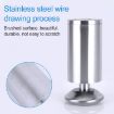 100mm Stainless Steel Column Sofa Cabinet Foot - Wire Drawing Finish - 6