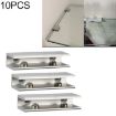 10 PCS Double Hole Aluminum Alloy Glass Fixing Clip, L, 8mm Size - 1