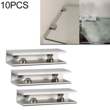 10 PCS Double Hole Aluminum Alloy Glass Fixing Clip, L, 8mm Size - 1
