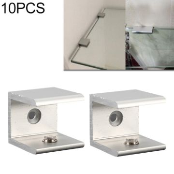 10 PCS Aluminum Alloy Glass Fixing Clip, Single Hole, 20mm, Size S - 1