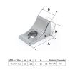 30 PCS Zinc Alloy Right Angle Brackets, 12.2g, Thickened Sucker Plate - 3