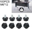 Adjustable Foot Pad Furniture Support Stub, 100 PCS M6x12 Screw - 1