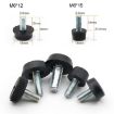 Adjustable Foot Pad Furniture Support Stub, 100 PCS M6x12 Screw - 3