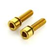 Titanium Bicycle Bottle Cage Screws M5 18mm Gold - 6 PCS Accessories - 3