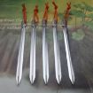 5 PCS Aluminium Tent Pegs with Rope, 18cm - Outdoor Tent Accessories - 1