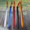 5 PCS Aluminium Tent Pegs with Rope, 18cm - Outdoor Tent Accessories - 2