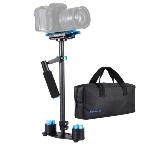 PULUZ Carbon Fibre Handheld Stabilizer for DSLR & DV Cameras, 0.5-3kg Load - 1