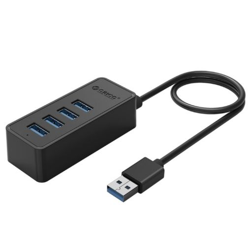 ORICO W5P-U3-100 4-Port USB 3.0 HUB with 100cm Cable Power Supply Black - 1