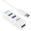 2 in 1 USB-C 3.1 to USB 2.0 Hub with 3 Ports & TF Card Reader - White - 2