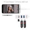2 in 1 USB-C 3.1 to USB 2.0 Hub with 3 Ports & TF Card Reader - White - 5