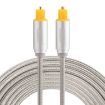 EMK 3m Toslink Male to Male Digital Optical Audio Cable, Silver - 1