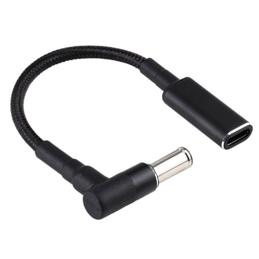 Elbow to USB-C Adapter Cable, 6.0 x 1.4mm, Nylon Braid, Type-C - 1
