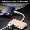 5 in 1 USB-C/Type-C Card Reader: SD/TF, USB 3.0/2.0 Ports, Gold - 7