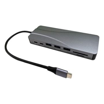 Rocketek HC451 14-in-1 Type-C Hub: 60W PD, 4K HDMI, DP, 100M RJ45 Adapter - 1