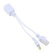 RJ45 POE Injector & Splitter Cable with 2.1x5.5mm DC Jack - White - 1