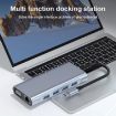 11-in-1 USB-C/Type-C Docking Station HUB Adapter with 100M Network Port - 6