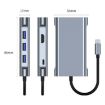 BYL-2111 7-in-1 USB-C/Type-C Docking Station HUB Adapter - Silver - 2