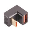 USB-C Male to USB Female 10 Gbps U-Shaped Elbow Adapter (Gun Metal) - 2