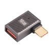 USB-C Male to USB Female 10 Gbps 90 Adapter (Gun Metal) - 3