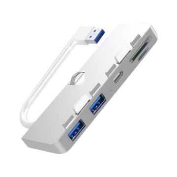 Rocketek HC413 Type-C USB3.0 Dual Port SD/TF Card Reader HUB Adapter - 1