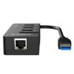 ORICO HR01-U3 USB3.0 Hub & RJ45 Ethernet Network Card 5Gbps (Black) - 3