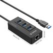 ORICO HR01-U3 USB3.0 Hub & RJ45 Ethernet Network Card 5Gbps (Black) - 6